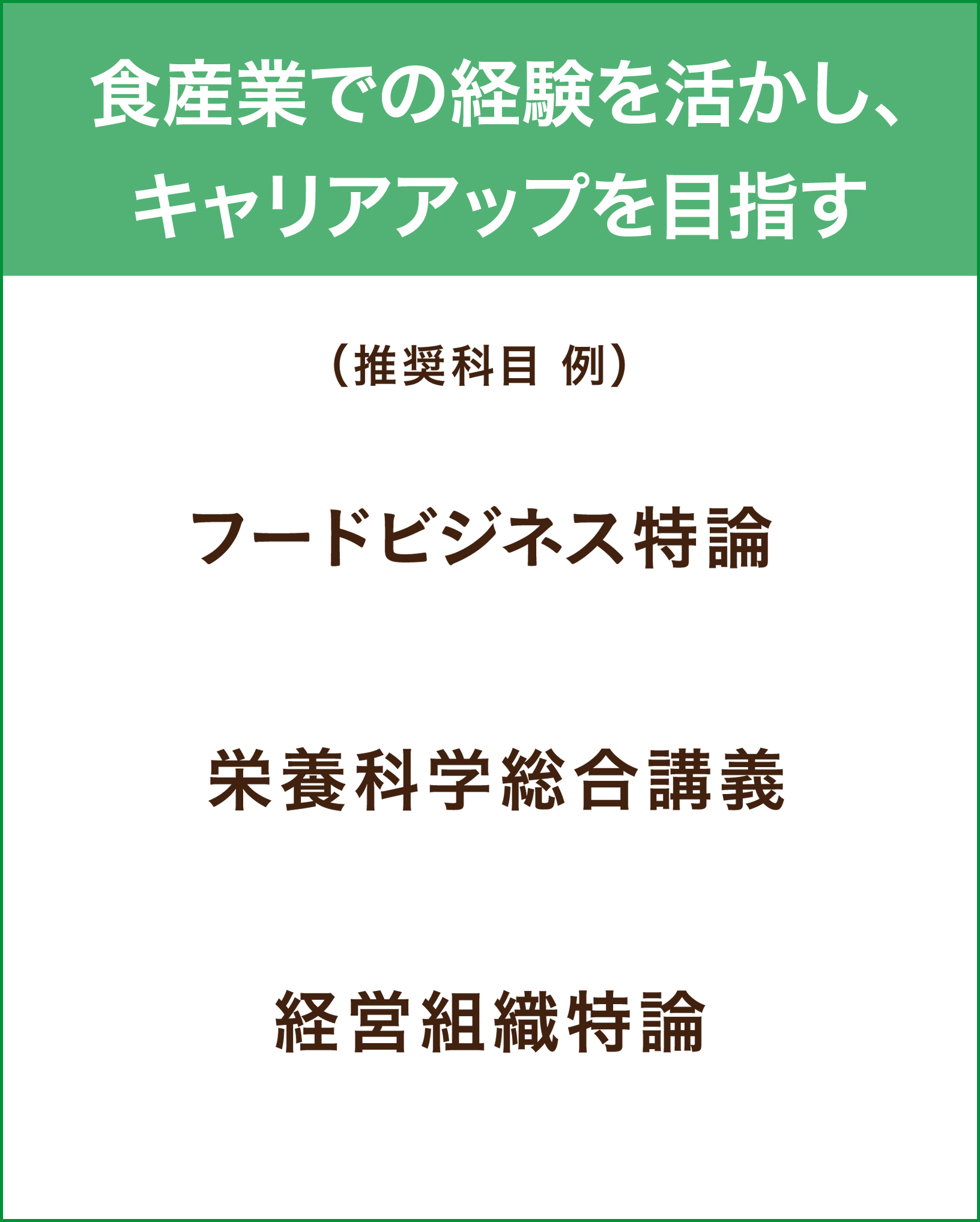 食産業での経験を活かし、キャリアアップを目指す